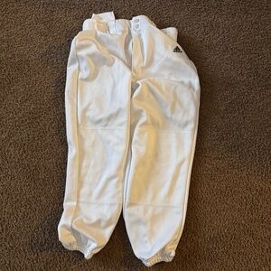 Adidas youth medium baseball pants white